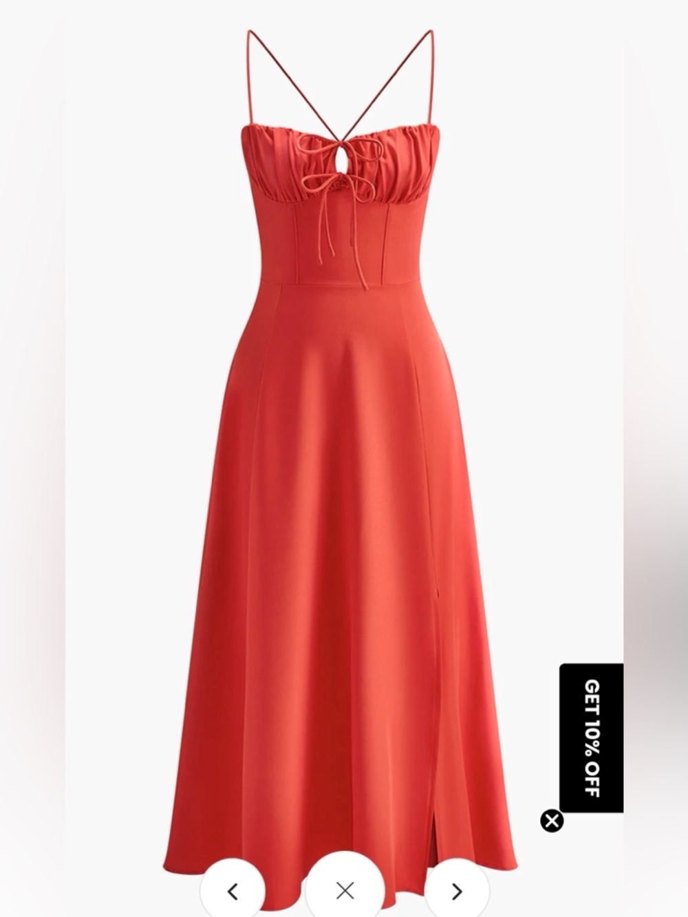 Commense NWT Red Spaghetti-Strap Maxi Dress - Sleek Summer Style